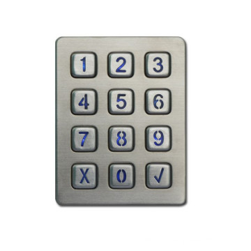 IP65 waterproof vandalproof metal single door access control keypad